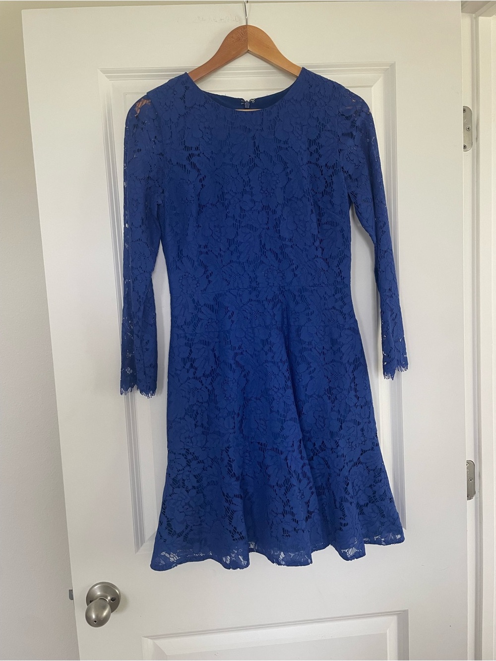 J. Crew Blue Lace Mini Dress